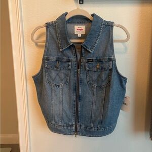 Wrangler Light Blue Denim Vest